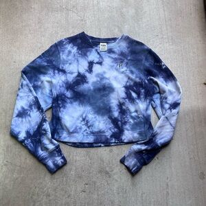 PINK Victoria's Secret Navy Tie-Dye Top